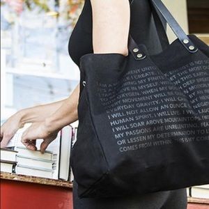 Inspirational canvas tote.